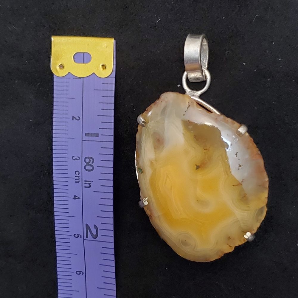 925 Silver Semi-precious Stones Handmade Pendant